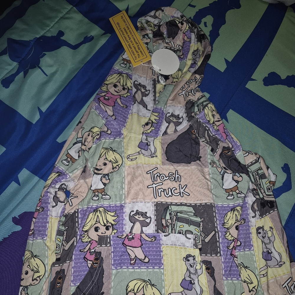 Bamboo Colorful Trash Truck Themed Hoodie